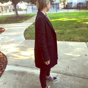 Zara black Peacoat